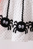 Black Spider Embroidery Ruffle Bloomer Set