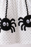 Black Spider Embroidery Ruffle Shorts Set