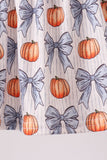 Blue Pumpkin Bow Smocked Bloomer Set