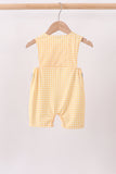Mustard Pumpkin Embroidery Gingham Jon Jon