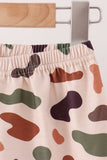 Camouflage Pumpkin Embroidery Shorts Set