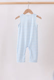 Blue Smocked Gingham Jon Jon