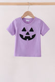 Purple Jack-O-Lantern Applique Top