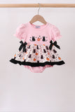 Pink Pumpkin Cat Embroidery Bubble