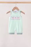Green Pumpkin Embroidery Gingham Jon Jon