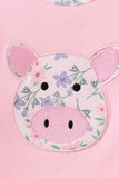 Pink Piggy Applique Bloomer Set