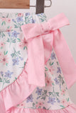 Pink Piggy Applique Ruffle Skorts Set