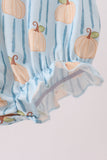 Blue Pumpkin Embroidery Ruffle Bubble