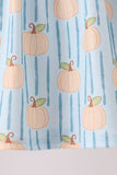 Blue Pumpkin Embroidery Ruffle Shorts Set