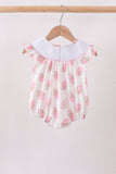 Pink Touchdown Smocked Ruffle Bubble
