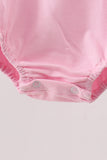 Pink Jack-O-Lantern Applique Ruffle Bubble