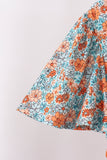Orange Floral Mom Dress