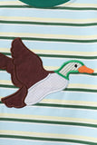 Blue Stripe Mallard Applique Top