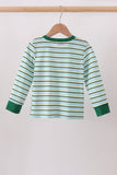 Blue Stripe Mallard Applique Top