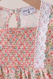 Floral Smocked Lace Bloomer Set