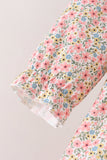 Floral Smocked Lace Bloomer Set