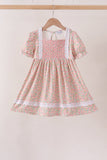 Floral Smocked Lace Dress