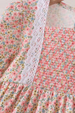 Floral Smocked Lace Dress