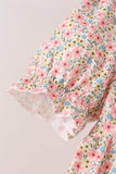 Floral Smocked Lace Pants Set