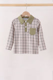 Oat Olive Plaid Button Shirt