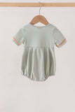 Green Pumpkin Smocked Bubble