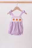 Purple Candy Smocked Bubble