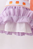 Purple Candy Smocked Ruffle Shorts Set