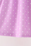 Purple Bucket Candy Embroidery Ruffle Shorts Set