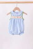 Blue Pumpkin Embroidery jacquard Ruffle Bubble