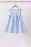Blue Pumpkin Embroidery jacquard Ruffle Dress