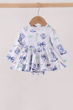 Blue Bow Boots Bubble
