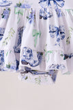 Blue Bow Boots Bubble