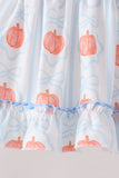 Blue Pumpkin Embroidery Ruffle Bloomer Set
