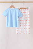 Blue Pumpkin Embroidery Pants Set