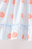 Blue Pumpkin Embroidery Ruffle Pants Set
