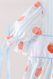 Blue Pumpkin Embroidery Ruffle Dress