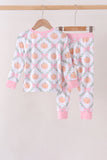 Pink Pumpkin Bow Bmaboo Pants Set