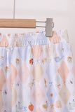 Blue Chicken Bow Bamboo Mom Pajama Pants Set