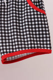 Red Georgia Applique Shorts Set