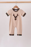 Gray Deer Applique Romper