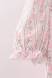 Pumpkin Bow Embroidery Mom Tiered Dress
