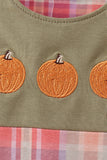 Camel Pumpkin Embroidery Plaid Jon Jon