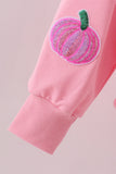 Pink Pumpkin Sequin Mom&me Top