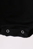 Black Pumpkin cat Embroidery Ruffle Bubble