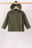 Green Fleece Bow Coat