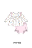 Pink all day adventure ruffle bloomer set