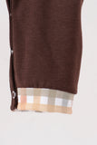 Brown deer applique romper