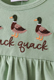 Green Duck guack guack Ruffle Gingham Bloomer Set