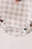 Green Duck Embroidery Gingham Bubble