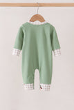 Green Duck guack guack Embroidery Romper